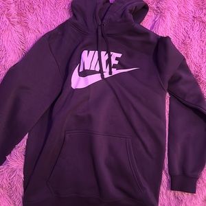 Nike dark grey & white small men hoodie runs big
